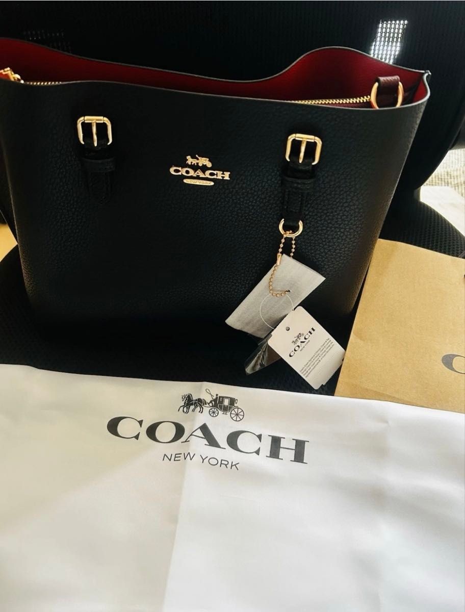 COACH C4084 Molly Tote 25 Leather Handbag 2‑Way Shoulder 19.5x29x10.5cm 530g