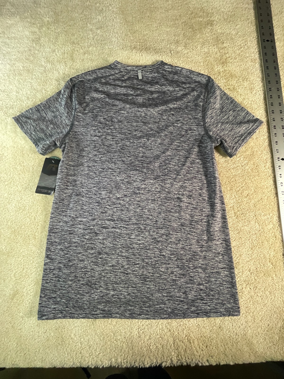 NWT Russell Athletic Dri-Power 360 Performance V Neck Tee Mens Medium Gray