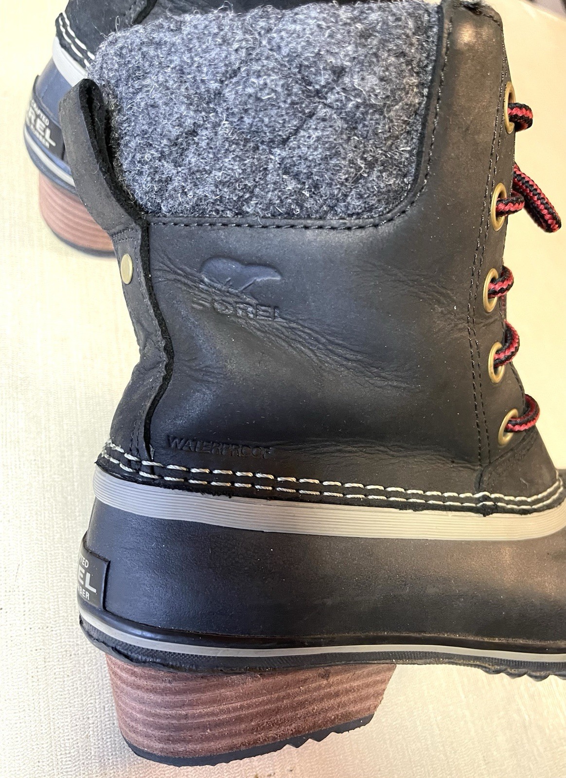 Sorel Womens 7.5 Slimpack Lace II Winter Boot Black Waterproof NL2348-010, NEW
