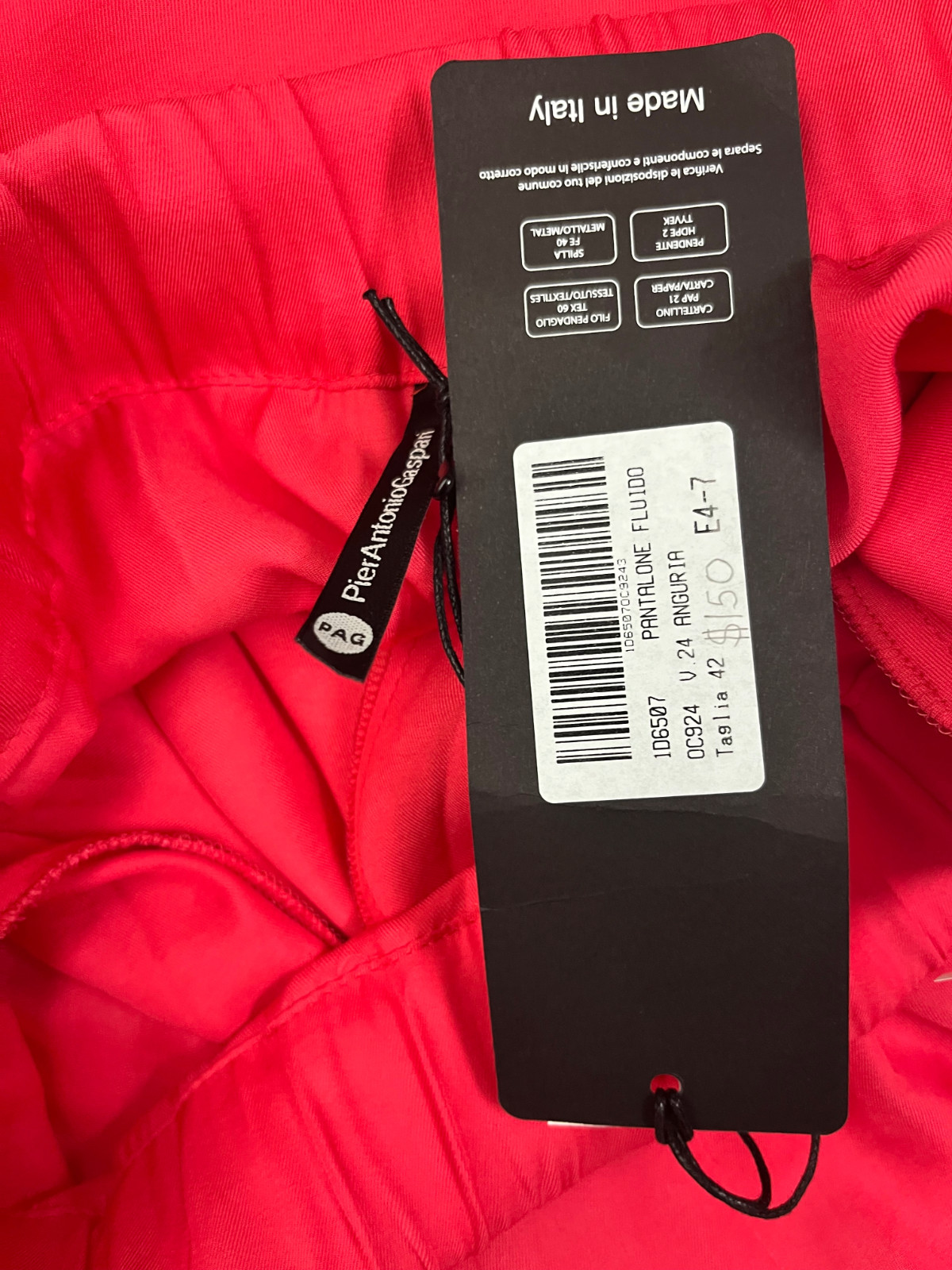 Pier Antonio Gaspari red trousers (that matches the top) IT 42 US Size 6