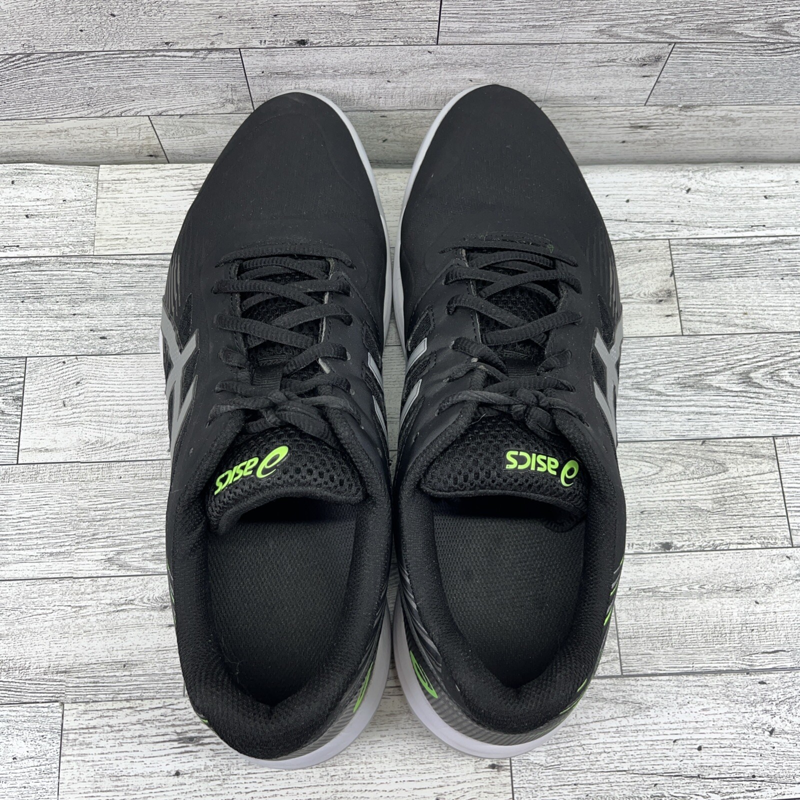 Asics Gel Game 8 Black Green Athletic Trainer Shoes 1041A192 Men Size 11