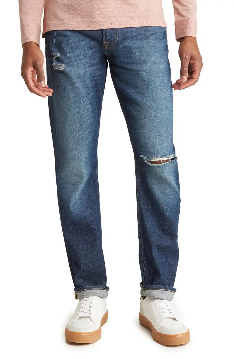 7 For All Mankind Men’s Adrien Slim Tapered Jeans Size 40 x 32 NWT Cotton Hemp