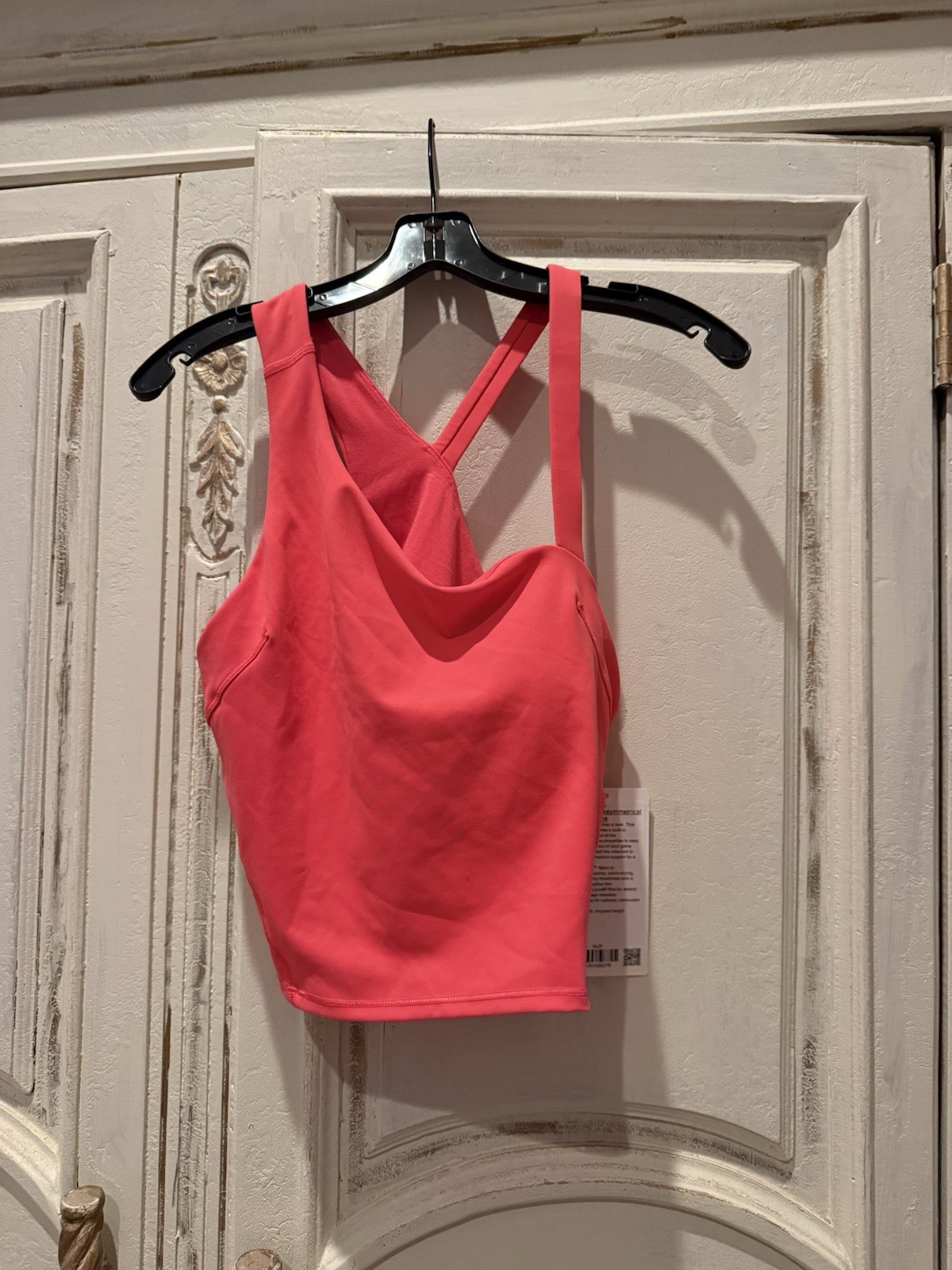 NWT Lululemon Everlux Asymmetrical Tennis Tank 🩷Sz 12 Glaze Pink Built-In Bra