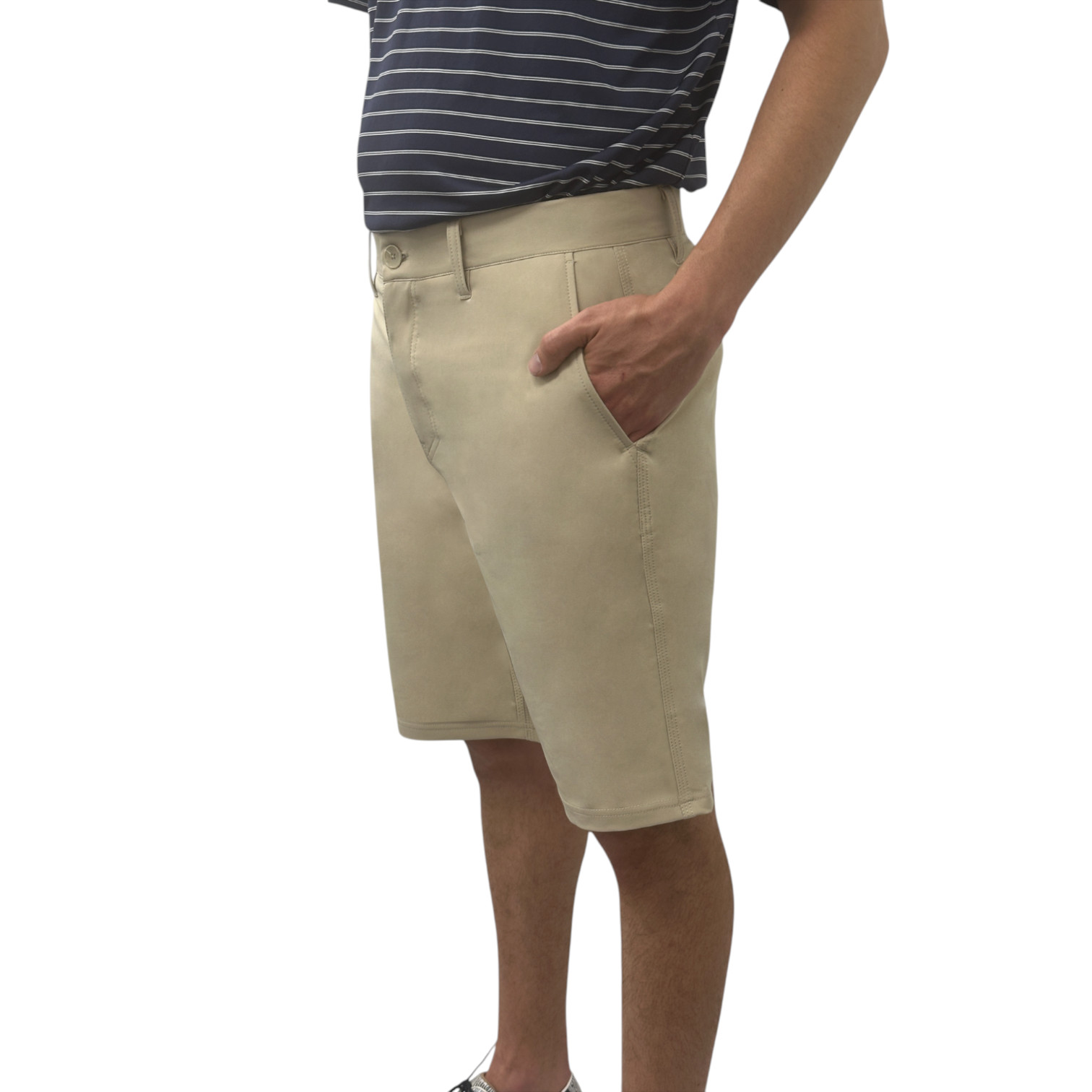Mens Golf Shorts 11.5″ Inseam Long Tall Athletic Quick Dry Stretch Elastic Waist