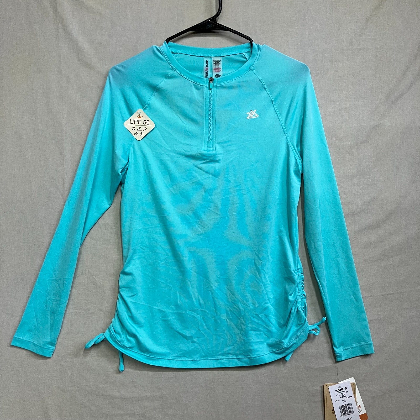 ZeroXposur Sun Protection Top Women’s Small Stream Long Sleeve Raglan UPF 30+