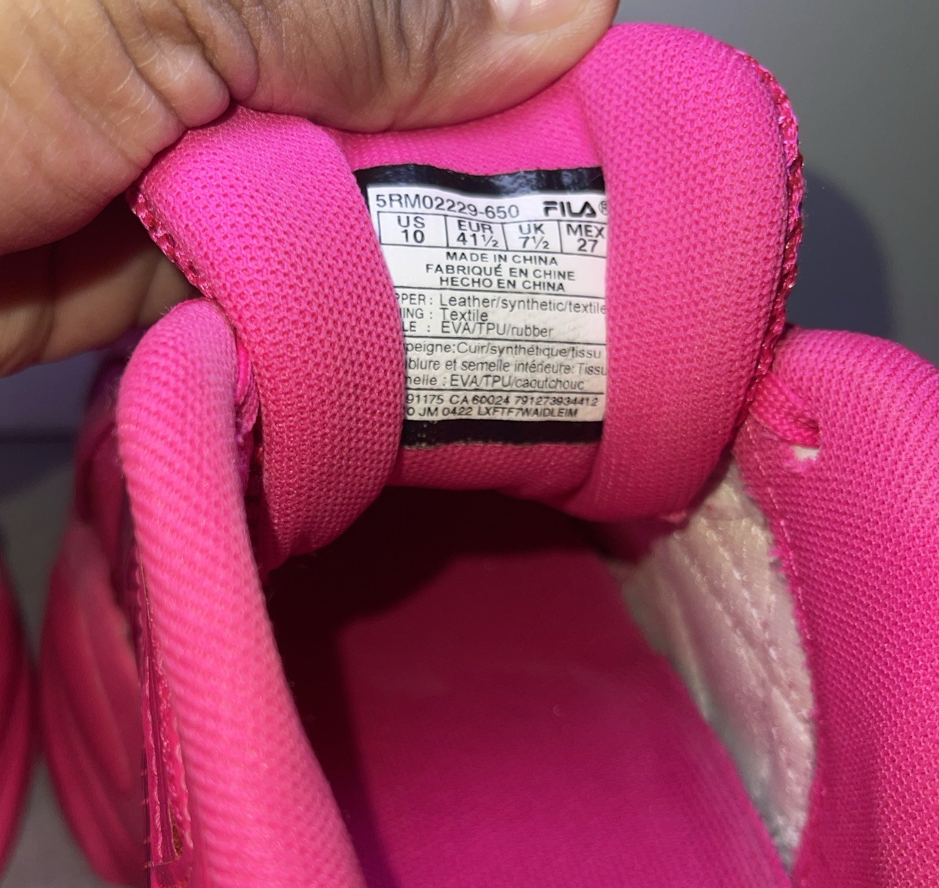 Fila Electrove 2 Womens Shoes Size 7, Color: Pink Glow/Pink Glow/Pink Glow