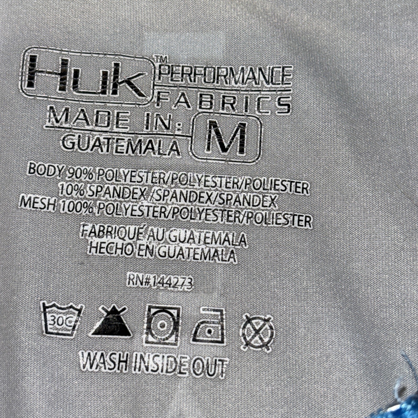 HUK Fishing Pullover Mens Medium Kryptek Neptune 1/4 Zip Long Slv Camo Shirt 42”