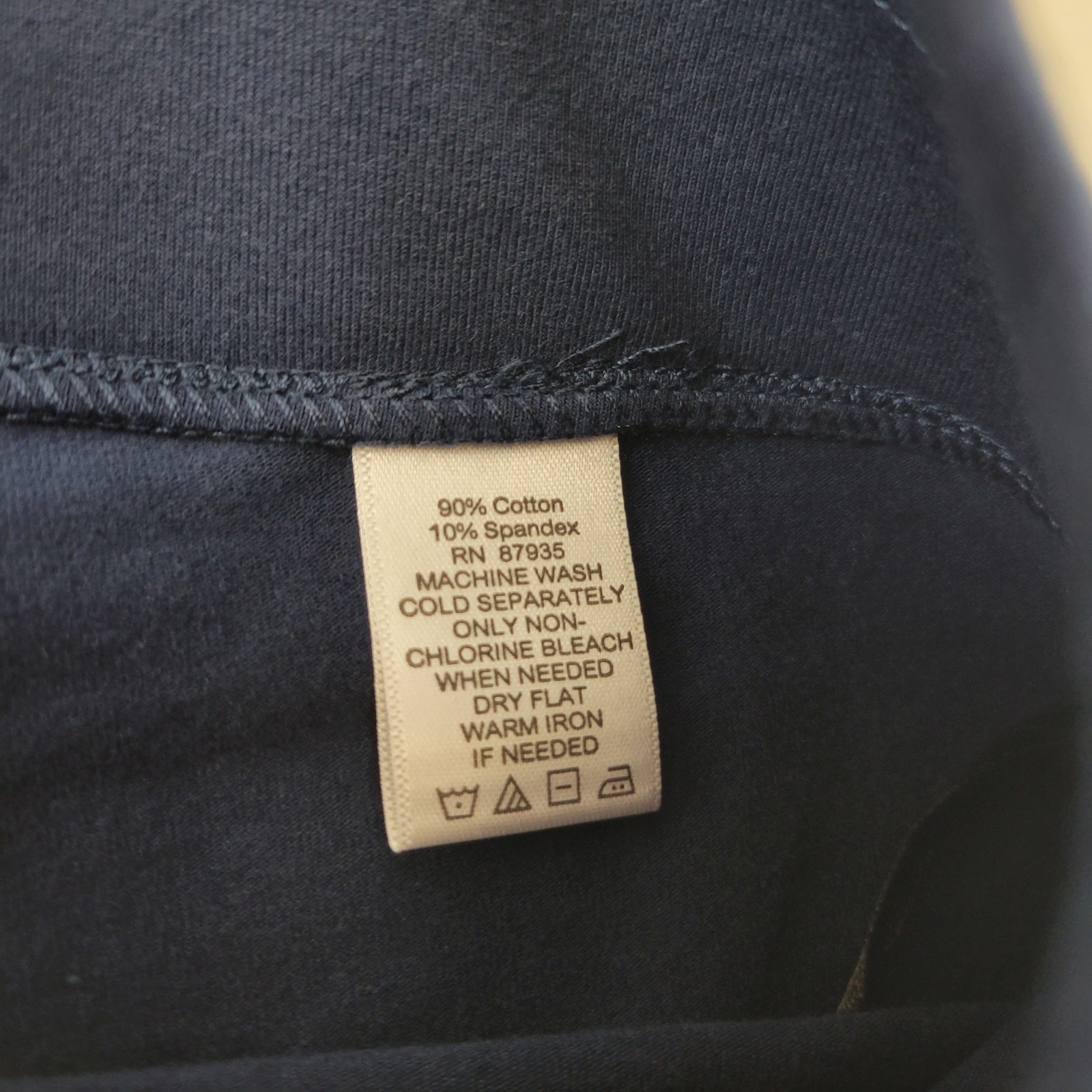 LOGO Layers A251899 Navy Blue Cropped Leggings XS Cotton Spandex Pull On Pants