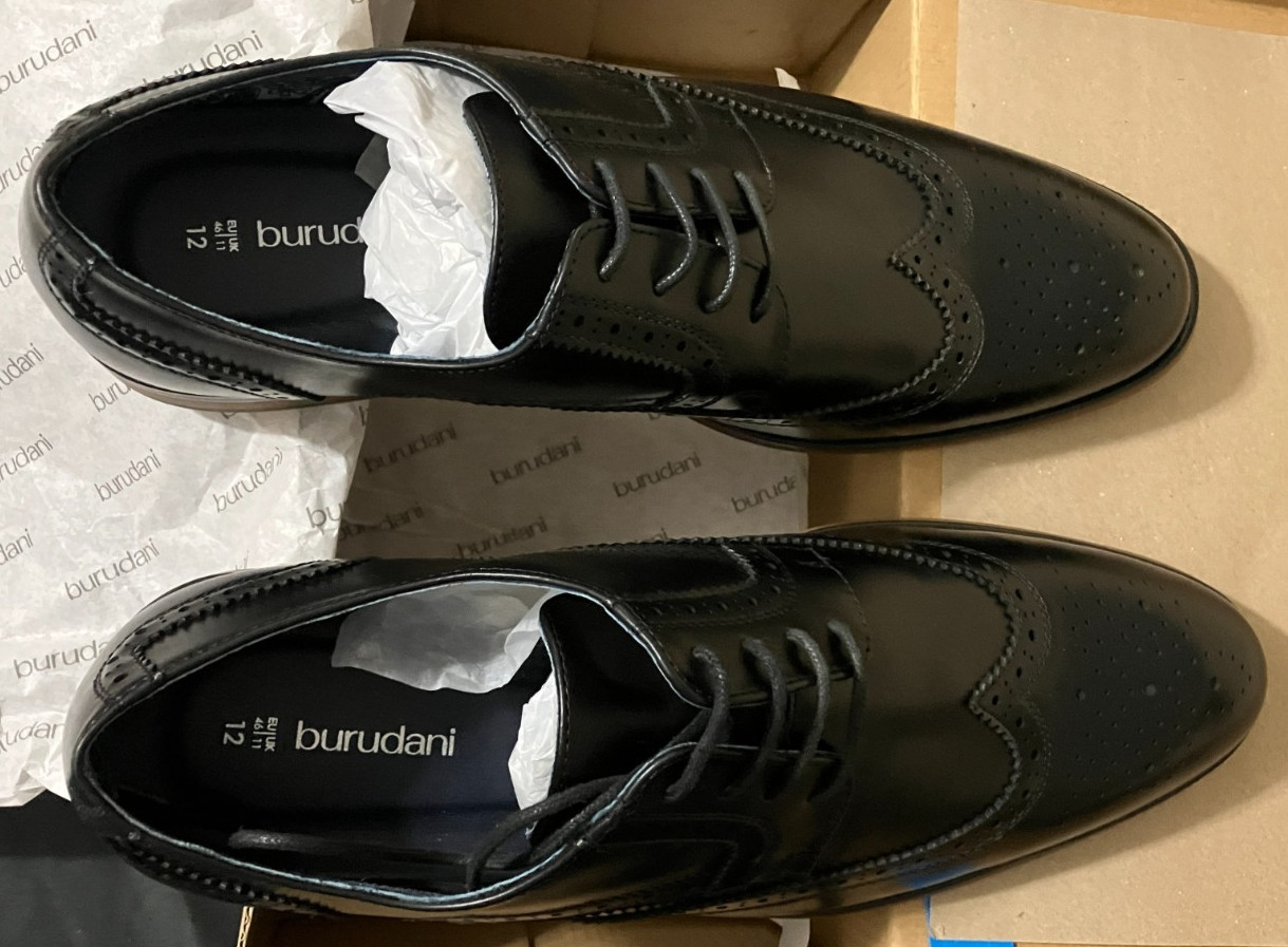 Burudani Men’s Dress Shoes UMUMOX2415 – X3MZDEEB Size 12 new black
