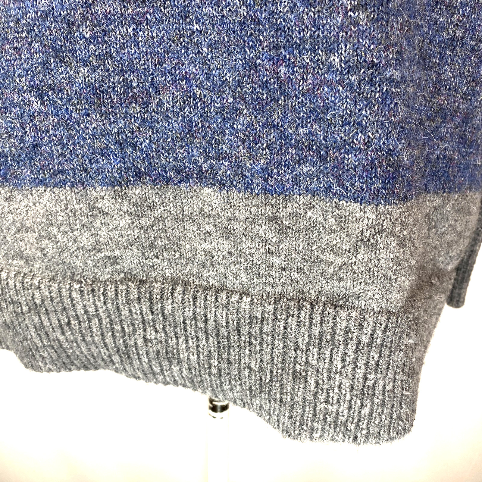 BeCool Stripe Sweater Chuncky Knit Sz M/L Wool Poly Nylon Blend Soft Coastal