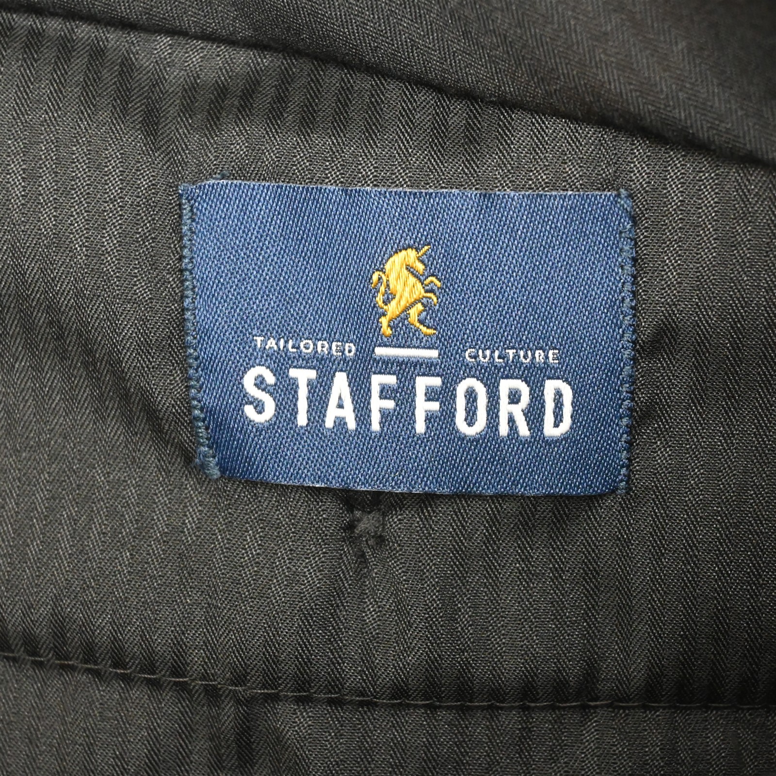 Stafford 46×30 Black 100% Wool Executive Flat Front Suit Seperate Mens Pants