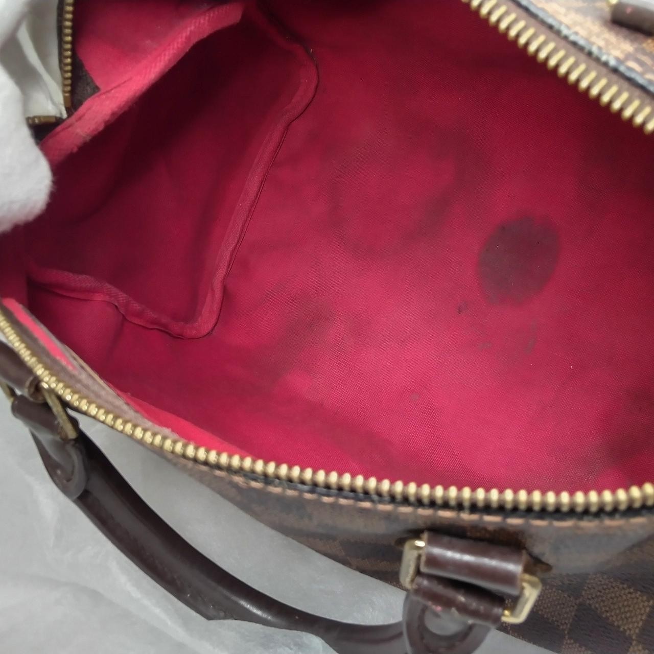 LOUIS VUITTON Damier Ebene Speedy 30 N41364 Handbag Leather Auth Used