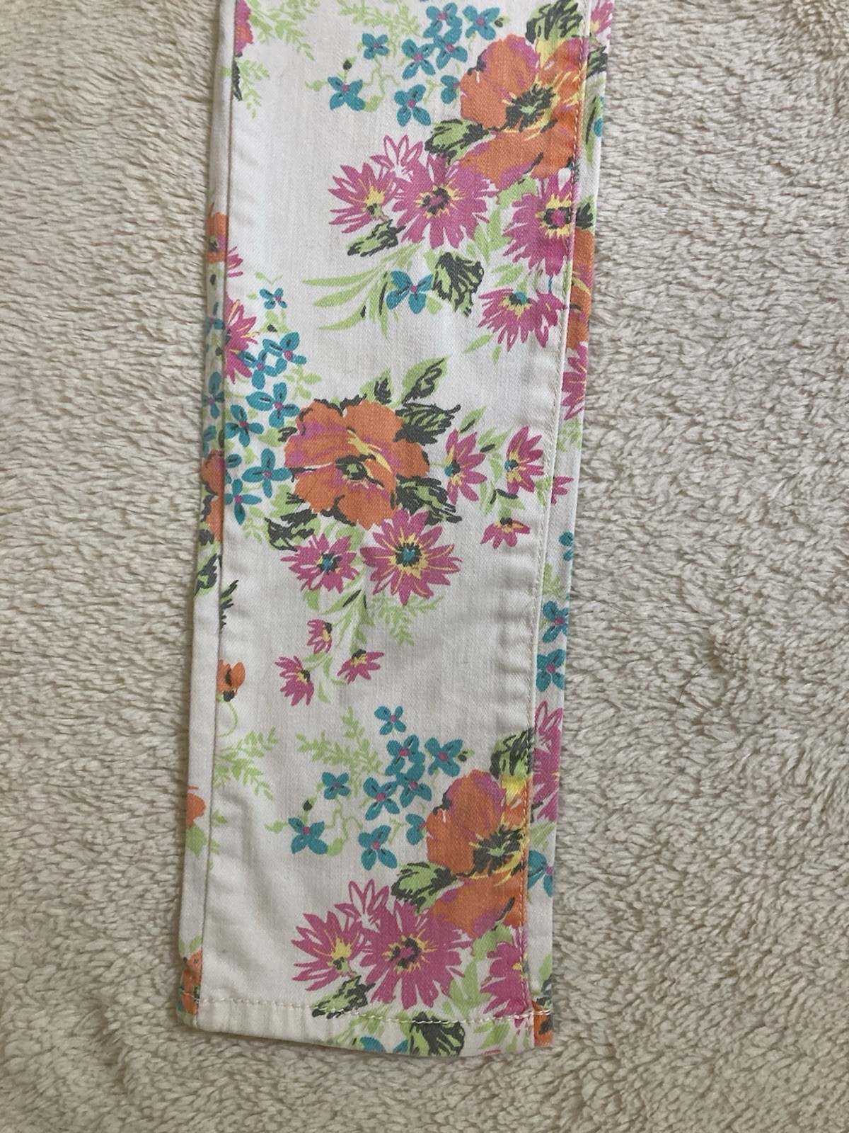 Aéropostale Y2K Floral Skinny Denim Ashley Jeans White Women’s 5-Pocket Reg