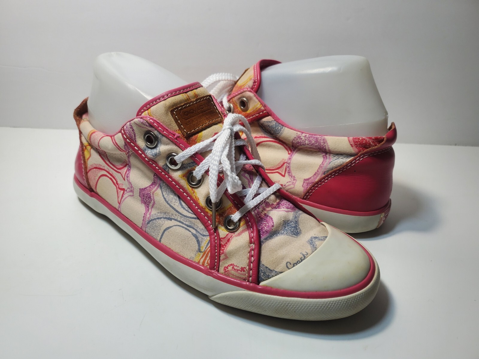 Coach Barrett Multi Dream Pink Multicolor CC Monogram – Size 7.5B