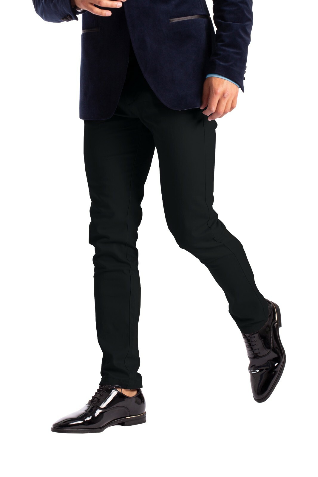 Men’s Stretch Formal Pants Slim-Fit Casual Pants –