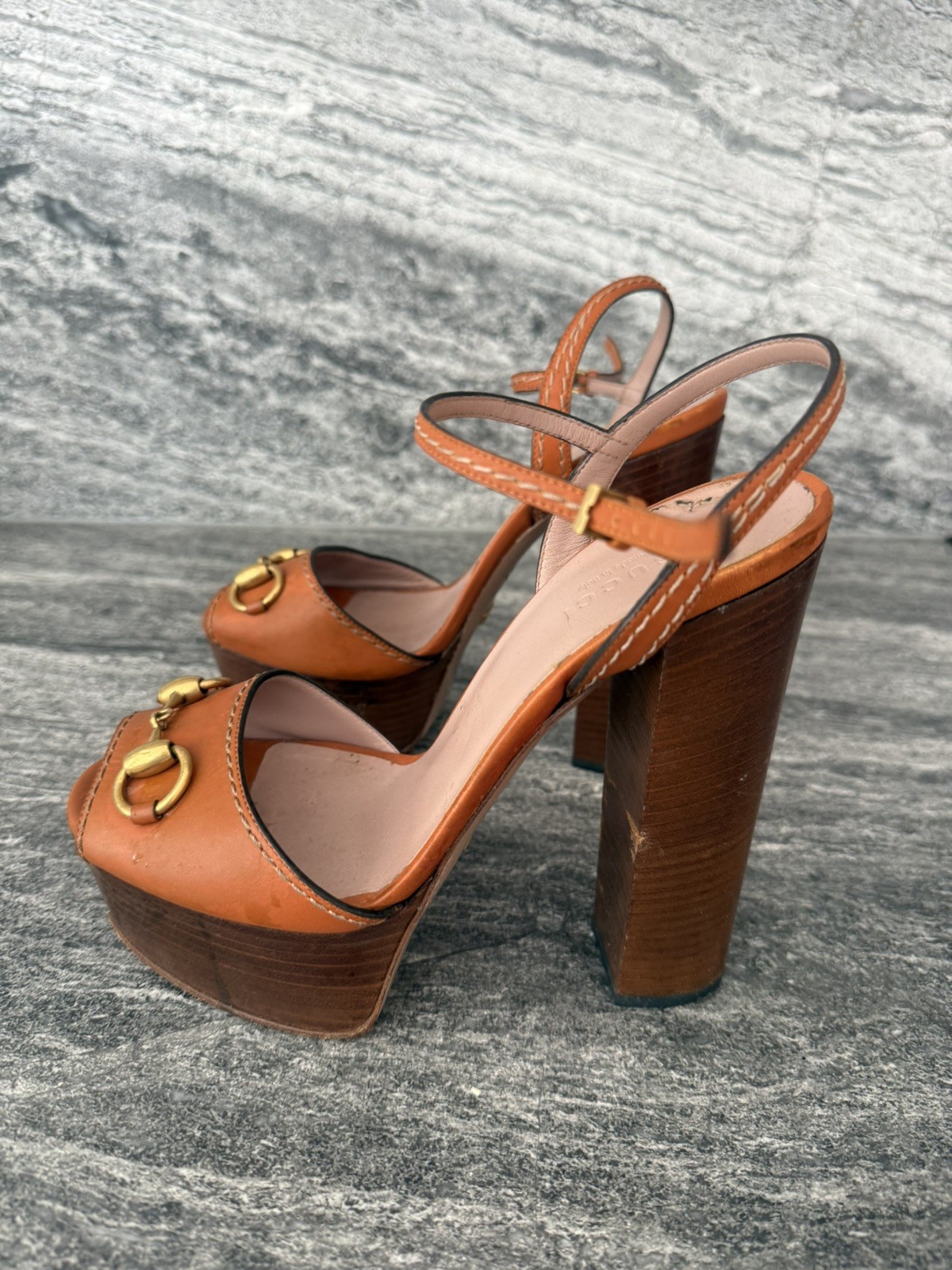 Gucci Horsebit Platform Heels