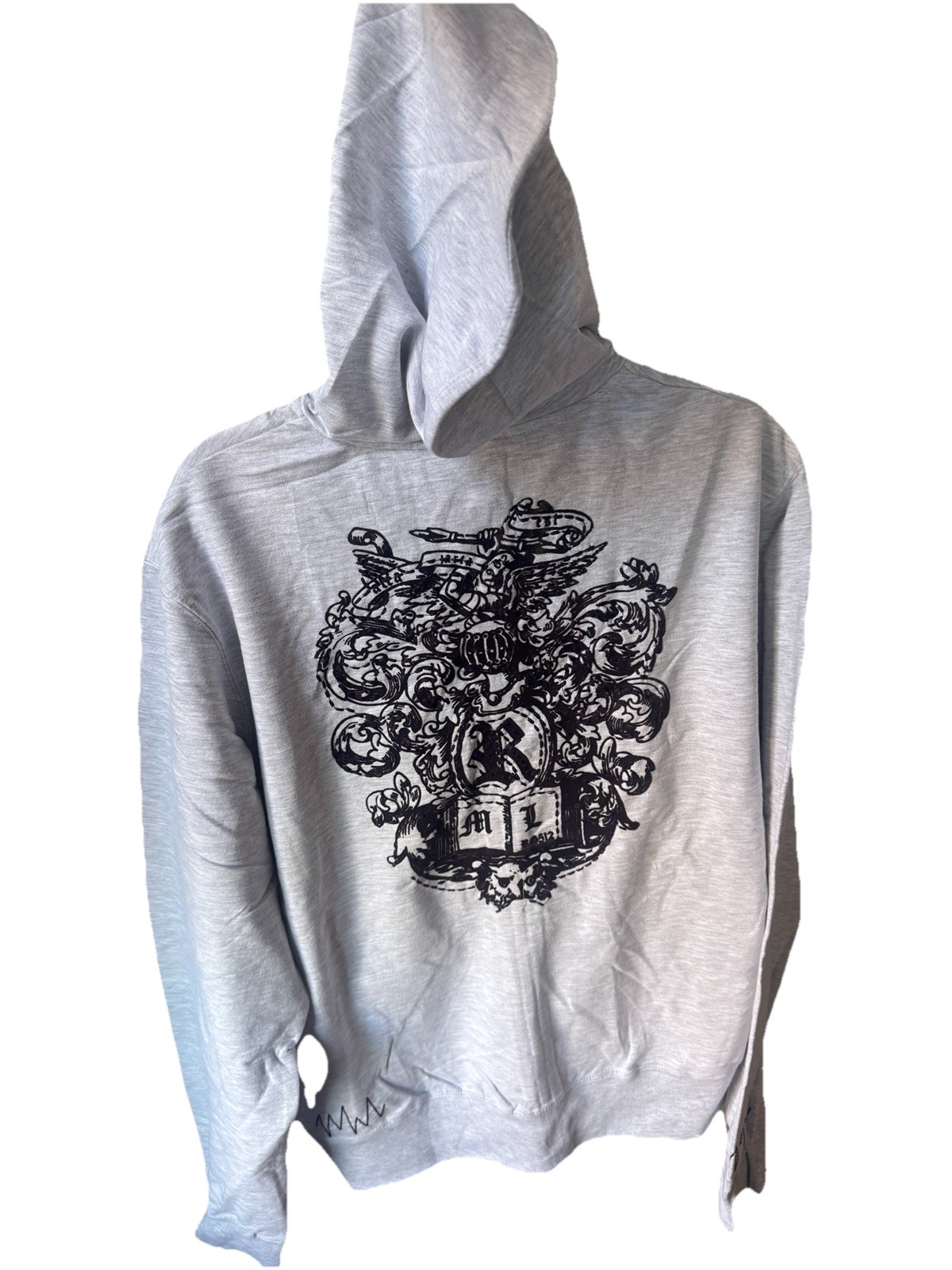 Rg 512 Sweatshirt Full Zip Xxl Skate Baggy Y2k Hip Hop Gray
