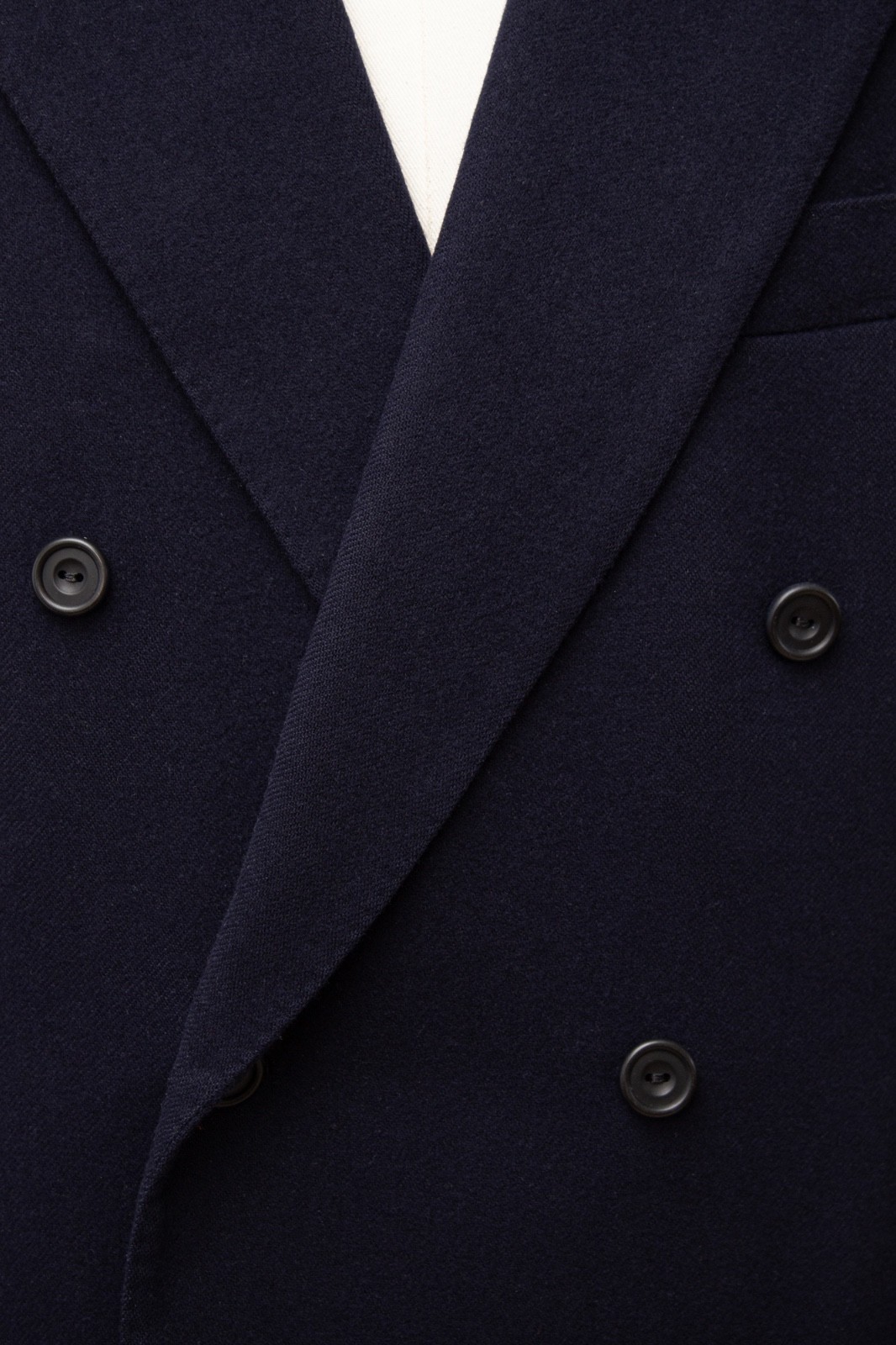 Huntsman Savile Row Bespoke Flannel Wool Navy Double Breasted Blazer Jacket
