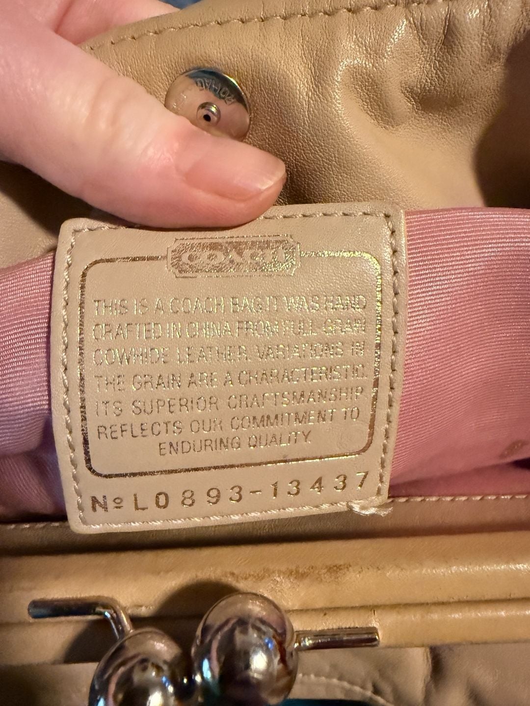 Coach Parker Leather Hobo Shoulder Bag with Kisslock 13437