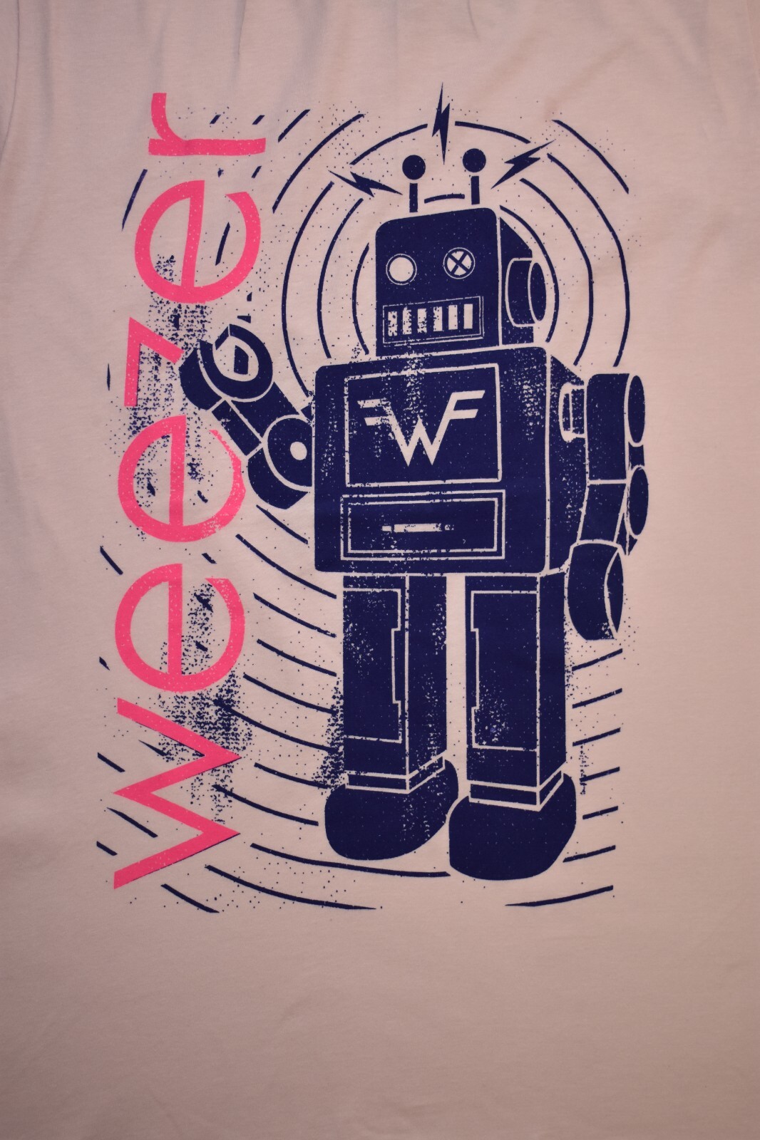 Weezer Mens Robot Graphic Rock Band Cradle Pink Shirt NWT S-2XL