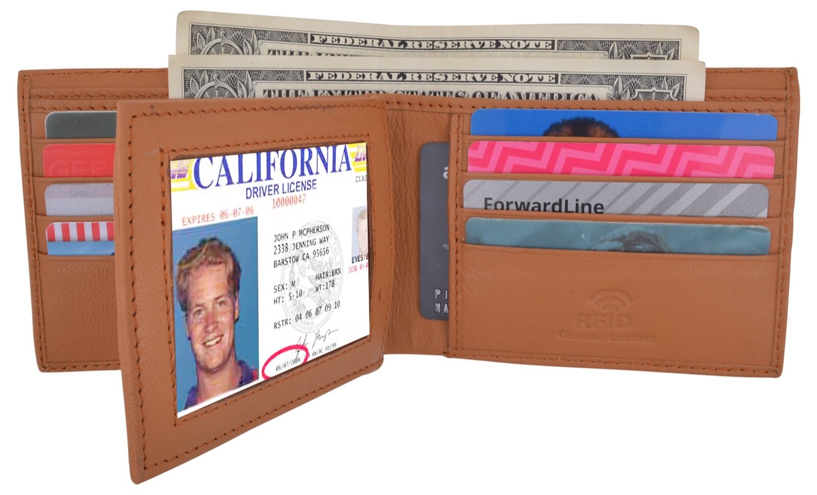 Brown Handcrafted Cowhide Genuine Leather Men’s Bifold Premium Wallet