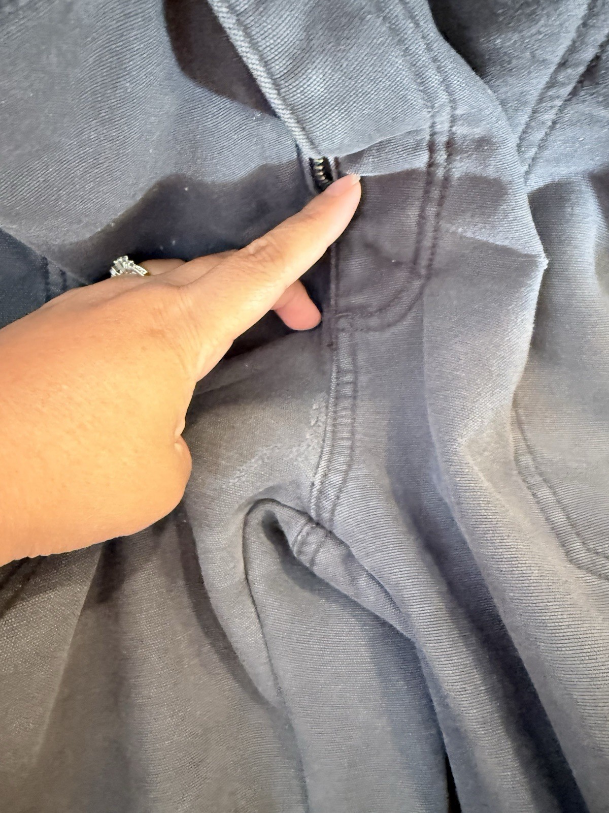 Distress Coleman Men’s Gray Fleece Lined Workwear Pants 38W Relaxed Straight Leg