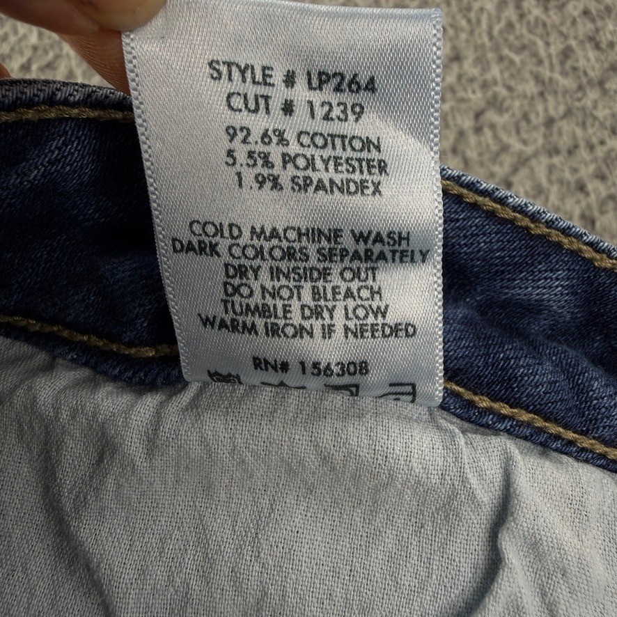 LTJ Denim Jeans Womens Size 31 Blue Paola Wide Leg High Rise Frayed Hem