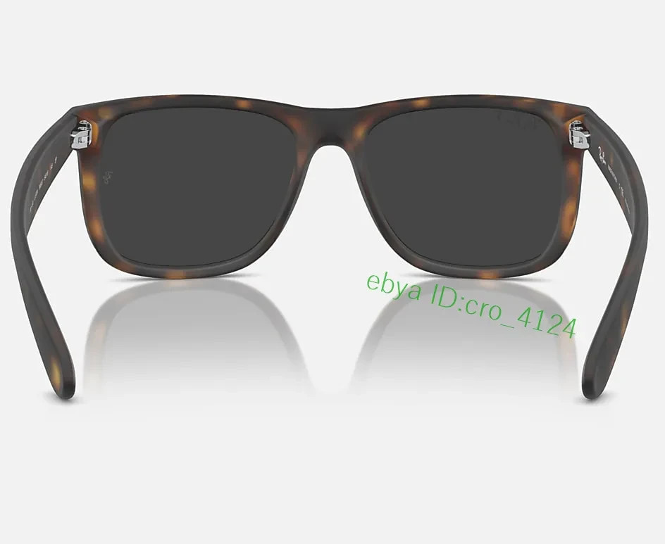 Ray-Ban RB4165 Justin 865/87 Sunglasses Polished Dark Grey Matte Havana UV 54MM