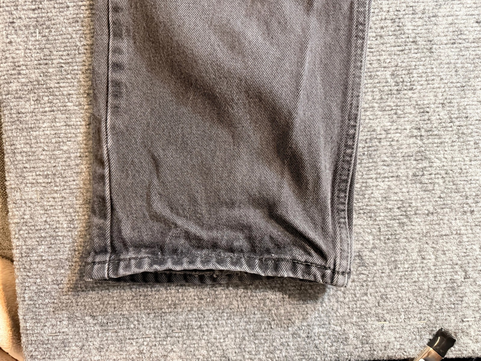 Levis 505 Mens Jeans 40×30 Black Washed Denim Regular Fit Straight Leg