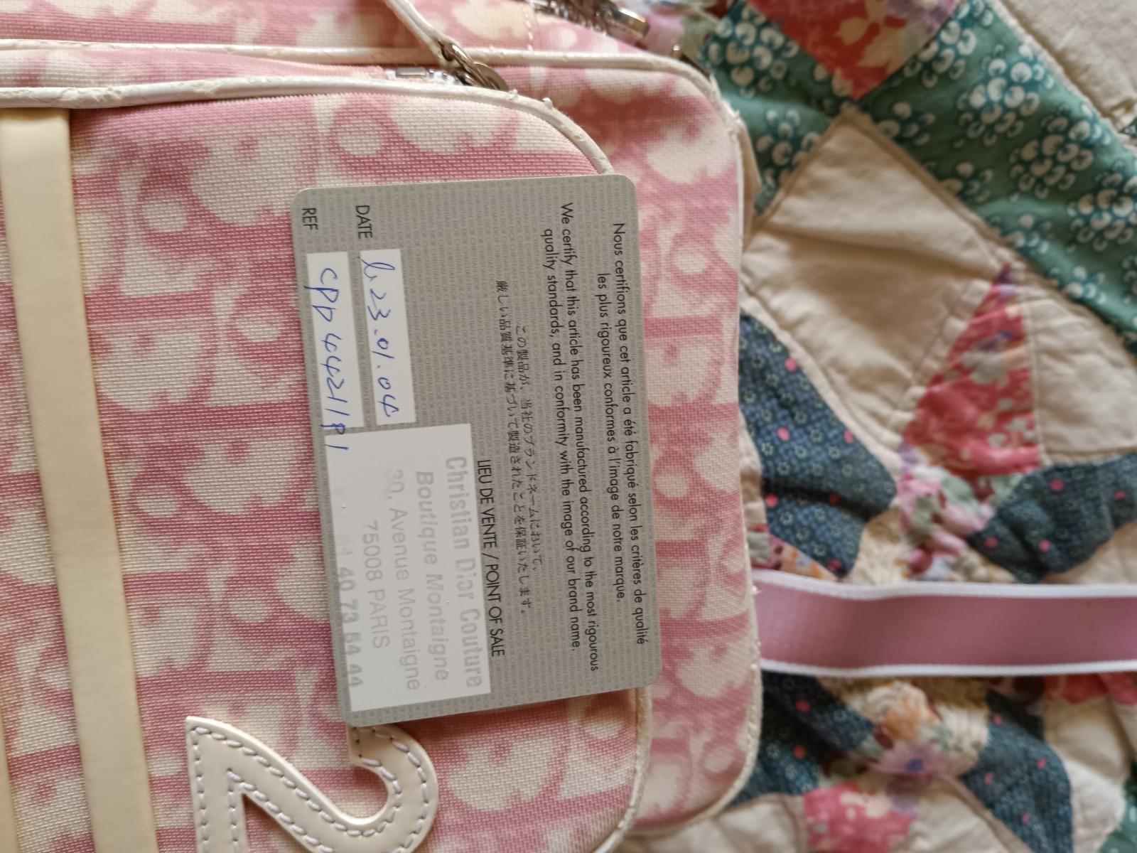 Christian Dior Diorissimo Girly Trotter Messenger Bag Pink