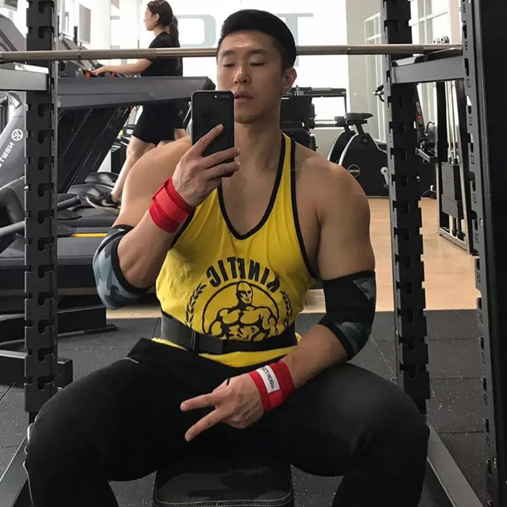 Men’s Gym Stringer Tank Top Cotton Sleeveless Bodybuilding Workout Vest