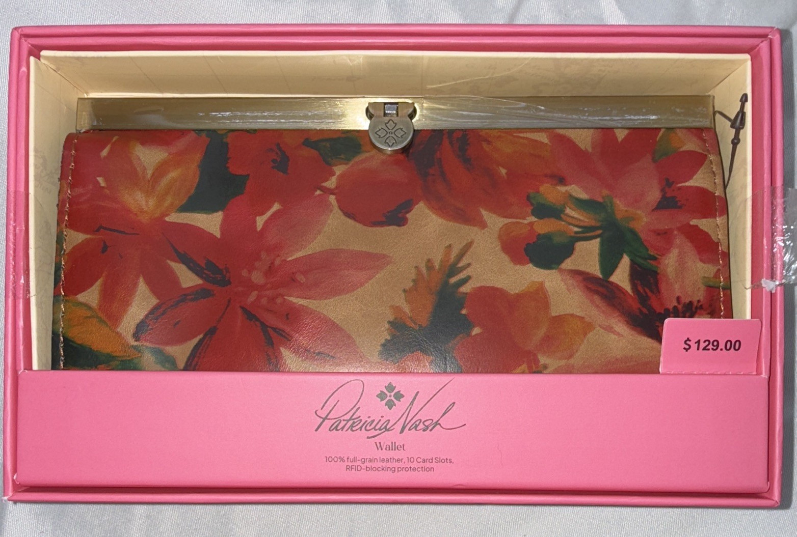 Patricia Nash Women’s Multicolor Floral Bifold Wallet RFID Blocking Credit Card