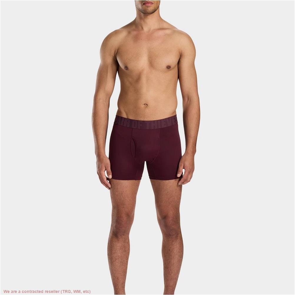 Pair of Thieves Men’s Boxer Briefs 2pk – Dark Red S *SEE DEAL!!!*