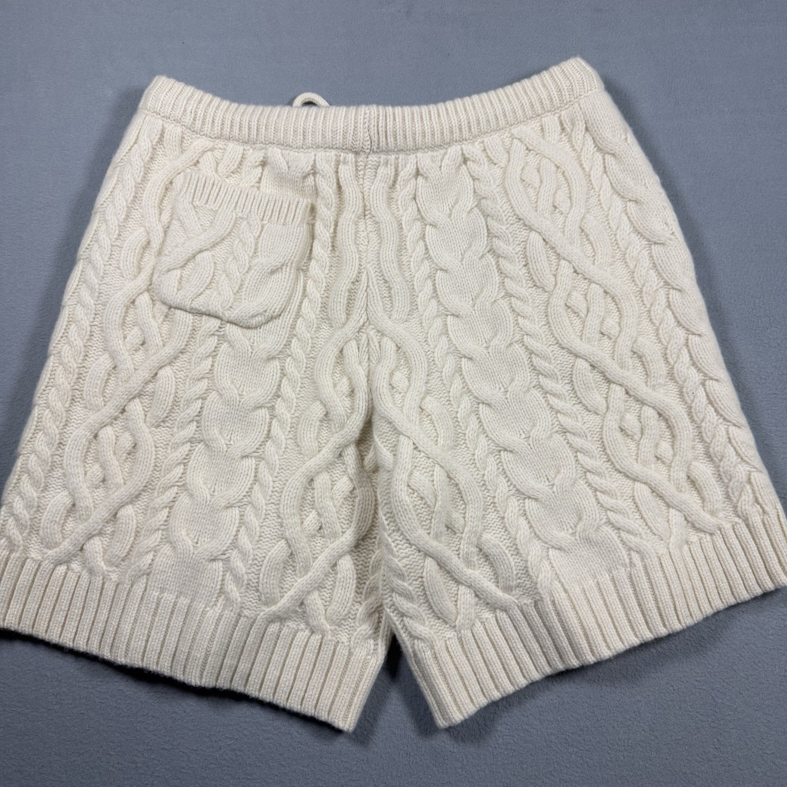 Todd Snyder Woolrich Cable Knit Shorts Sz L 100% Merino Wool Cream NWT $428