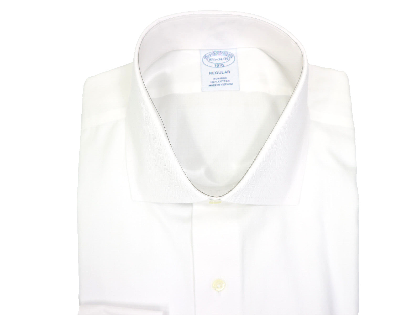 Brooks Brothers Regular Non-Iron All Cotton 16.5-34/35 English Collar White