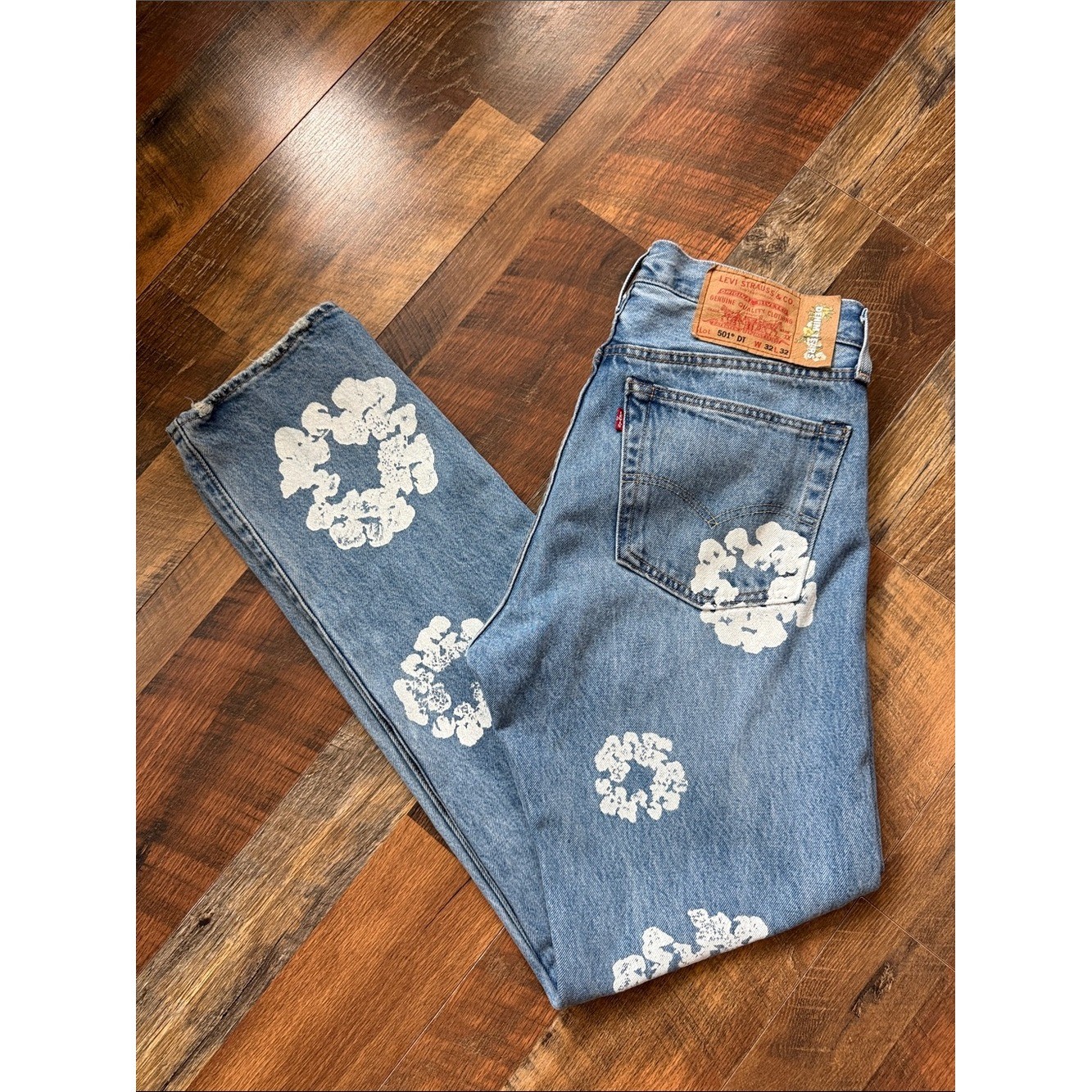 Levi’s x Denim Tears 501 DT Cotton Wreath Jeans W32 L32 Rare Collaboration