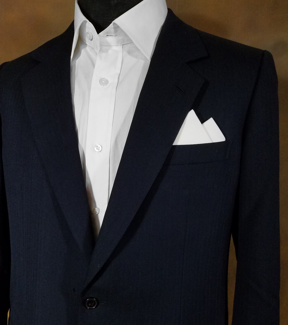 Men’s 2 Point Cotton Pre-folded Pocket Square Handkerchief Insert – White