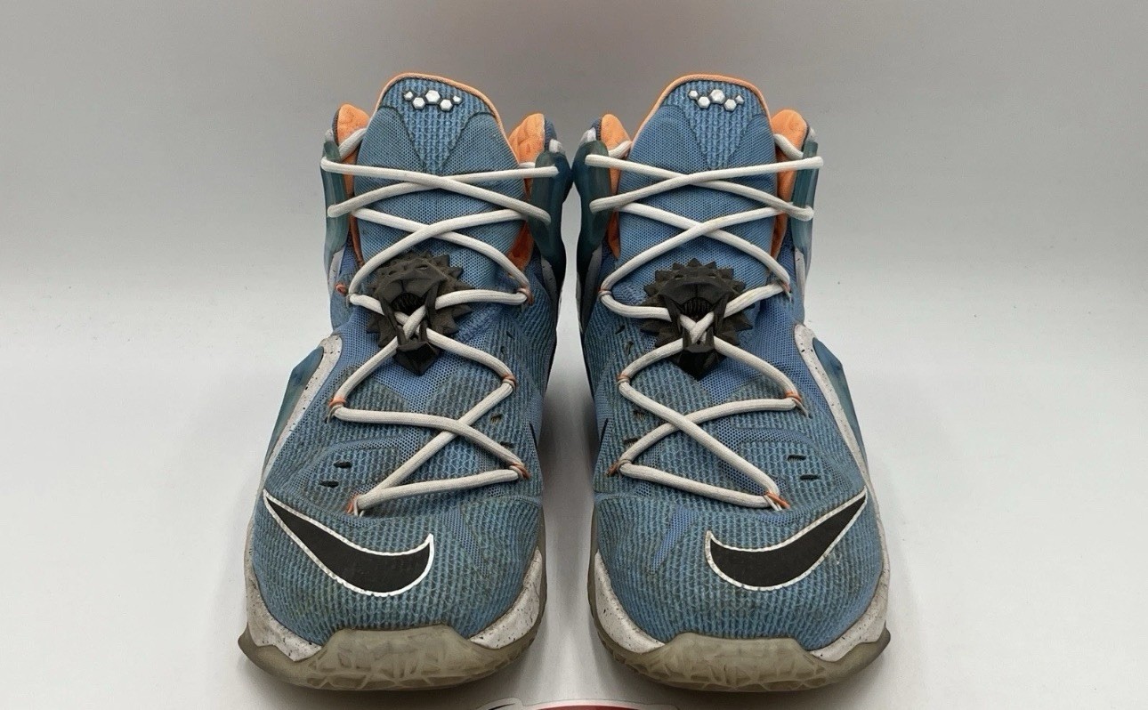 Nike LeBron 12 Elite Elevate 724559-488 Blue Orange White Mens Size – 12