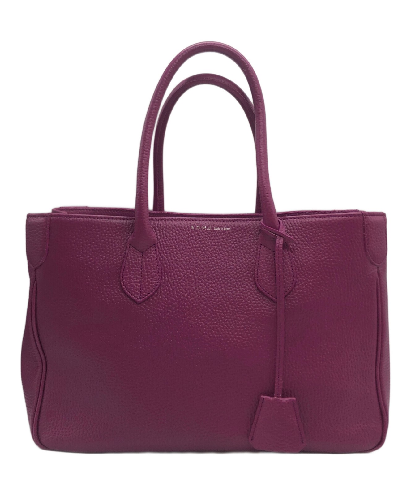 A D M J Tote bag Leather Purple Authentic From Japan