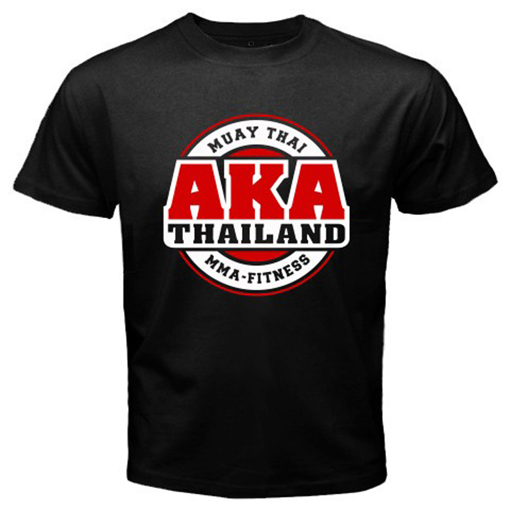 AKA Thailand Gym Muay Thai MMA Kick Boxing Men’s Black T-Shirt Size S-3XL