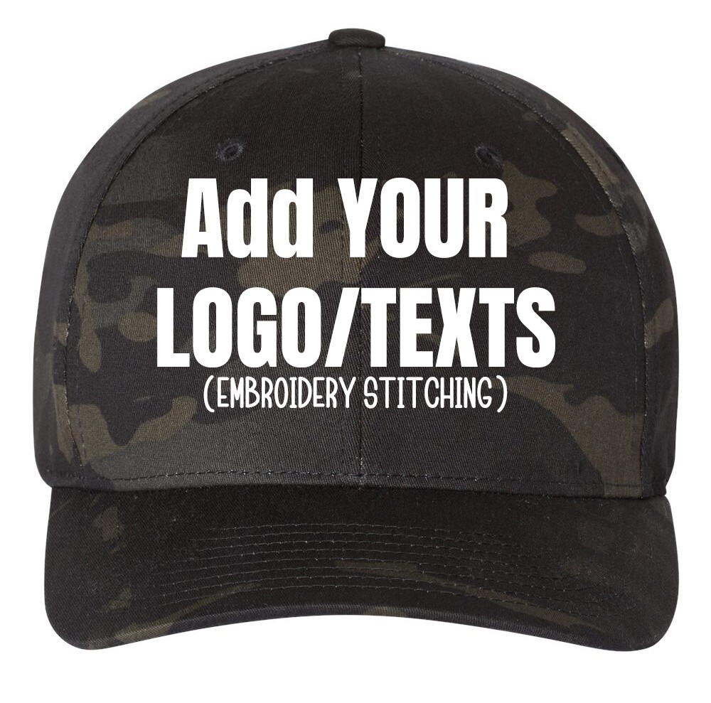 6277 Flexfit Custom Logo Texts Stitching Logo Texts Cotton Blend Caps