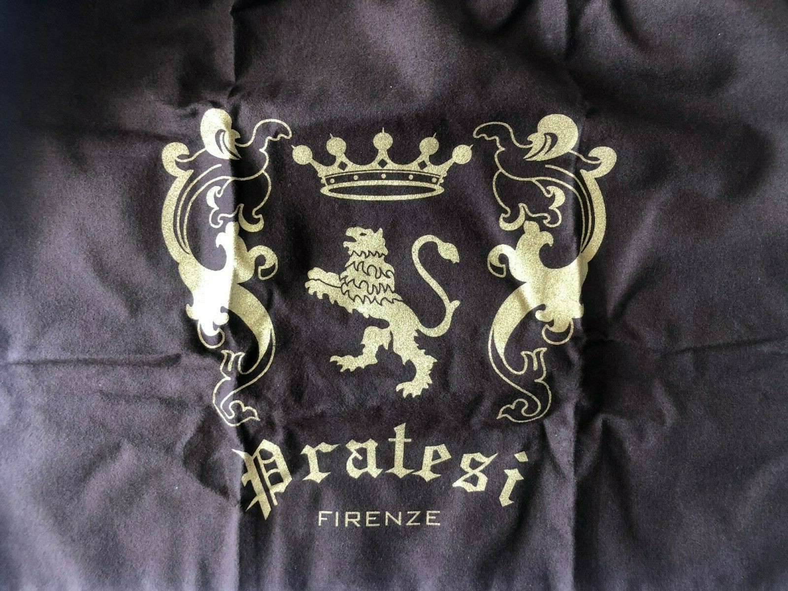 Pratesi Firenze Storage Dust Bag Brown Fabric Drawstring 13.5 in x 17.5 in*