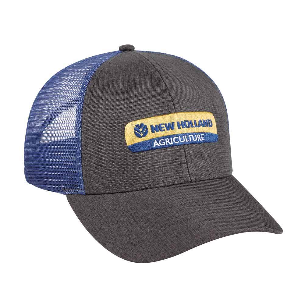 New Holland Heather Gray Twill Cap with Blue Mesh Back 288278