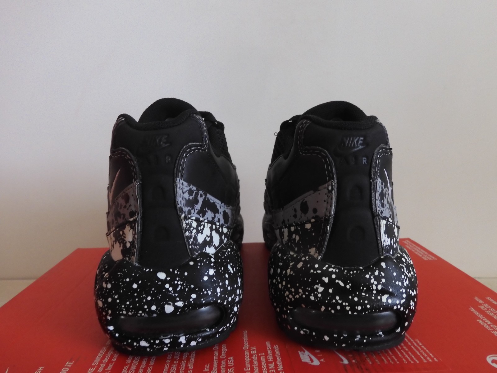 Nike Air Max 95 Se Splatter Black-White Womens Sz 7 [918413-003]
