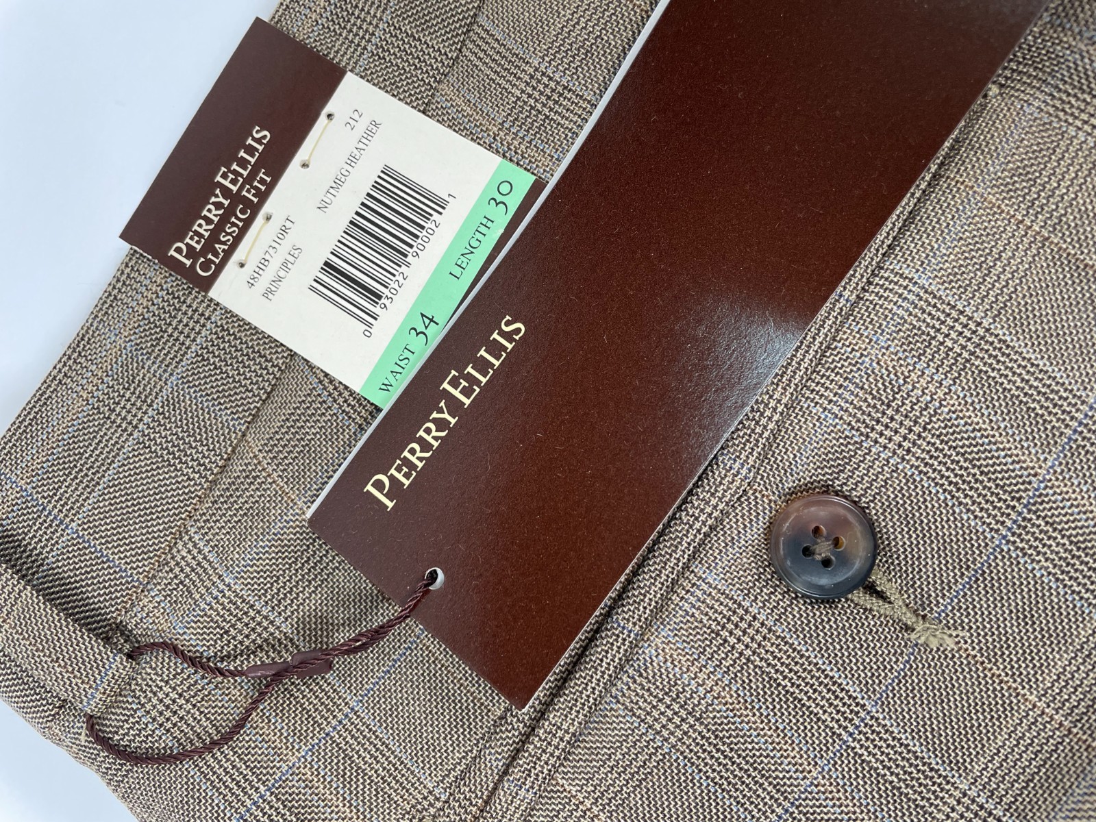 Perry Ellis Classic Fit Principles Nutmeg Heather Men’s Pants Size 34×30