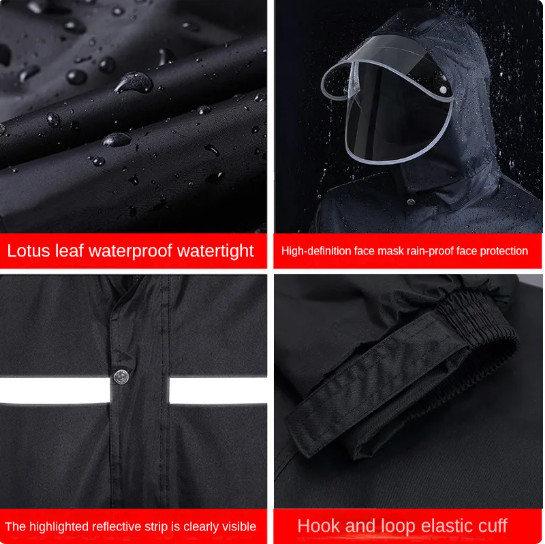 Rain Suits Waterproof Heavy Duty Raincoat Fishing Rain Gear Jacket Men