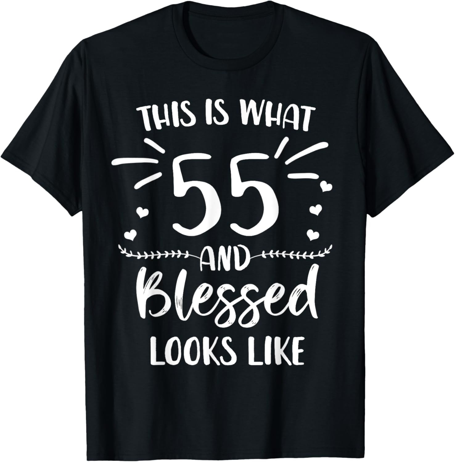 55 and Blessed 55th Birthday Christian Cute Religious T-Shirt