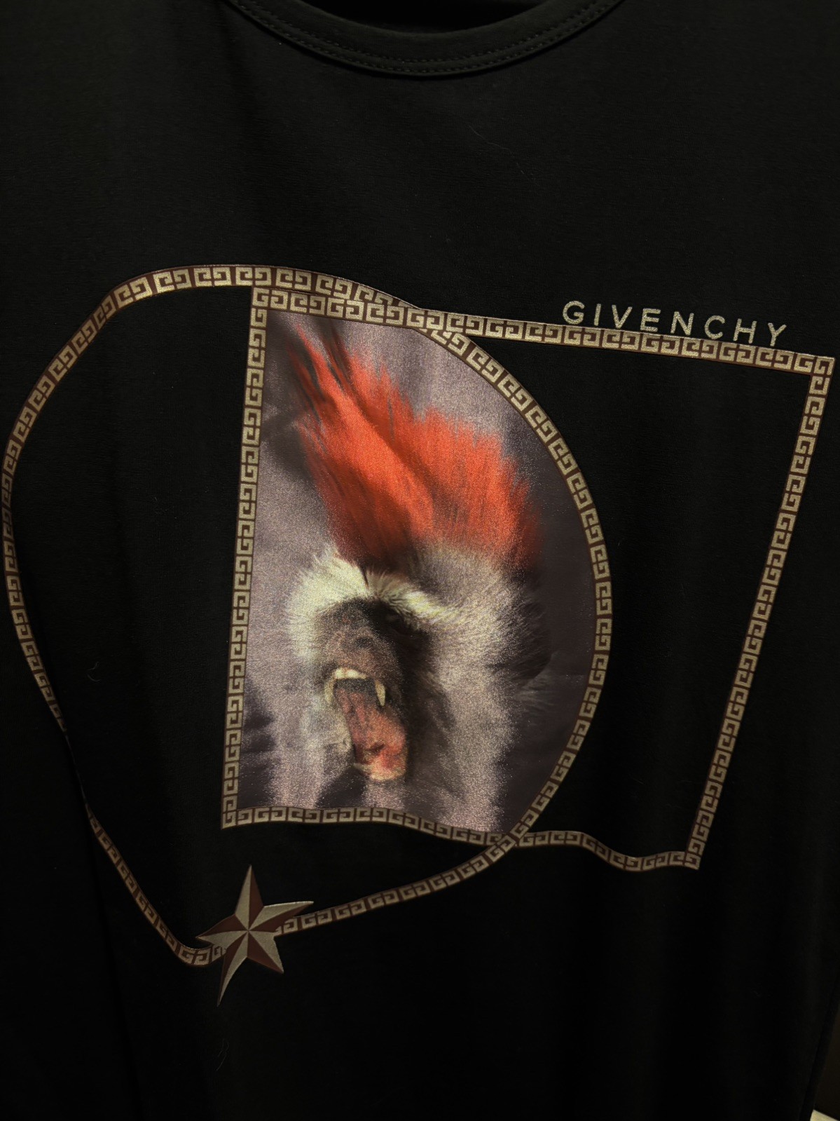 Givenchy Riccardo Tisci Screaming Monkey T-Shirt Short Sleeve Round Neck Men’s L