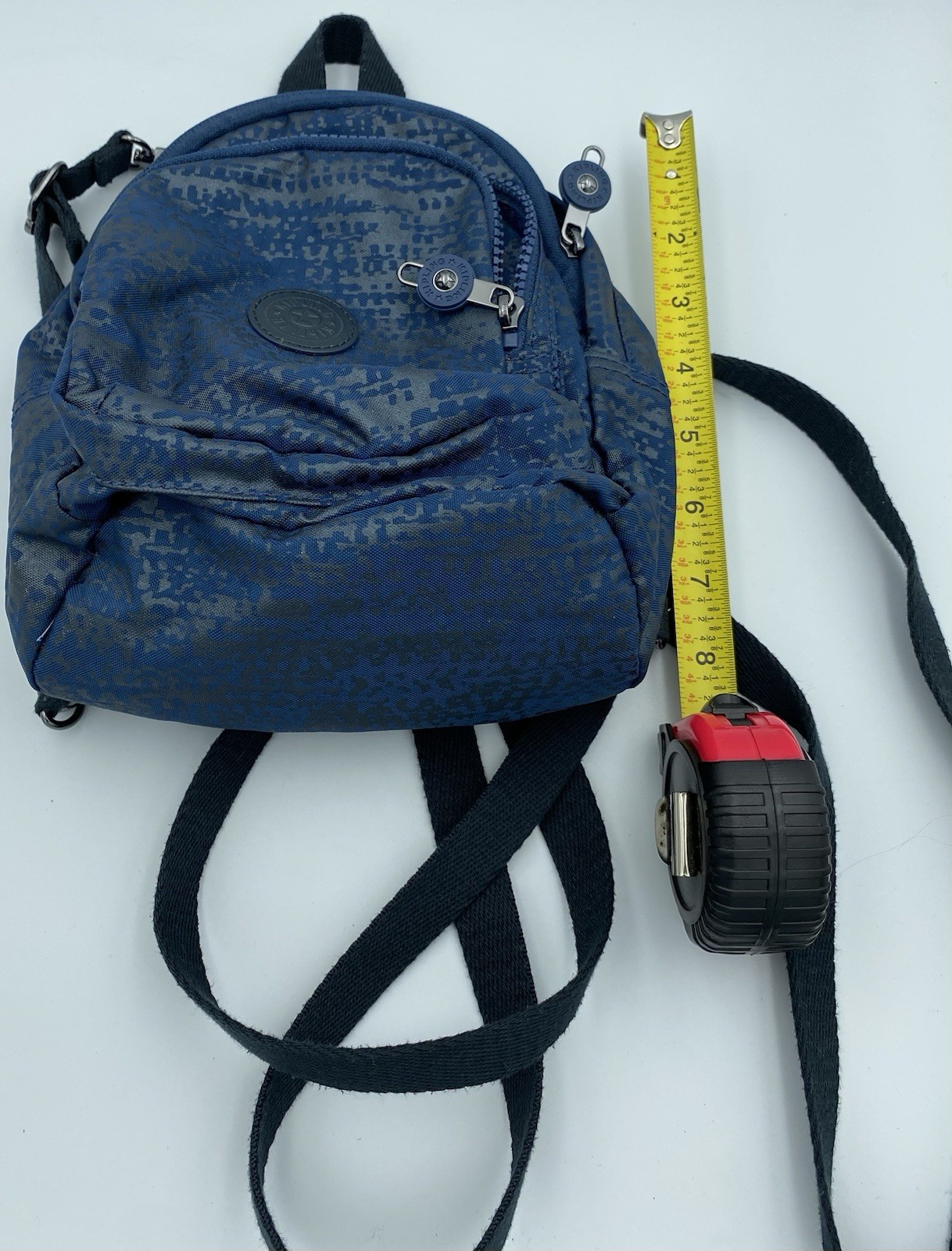Kipling Lovebug Small Travel Backpack Bag Blue Eclipse Black Strap