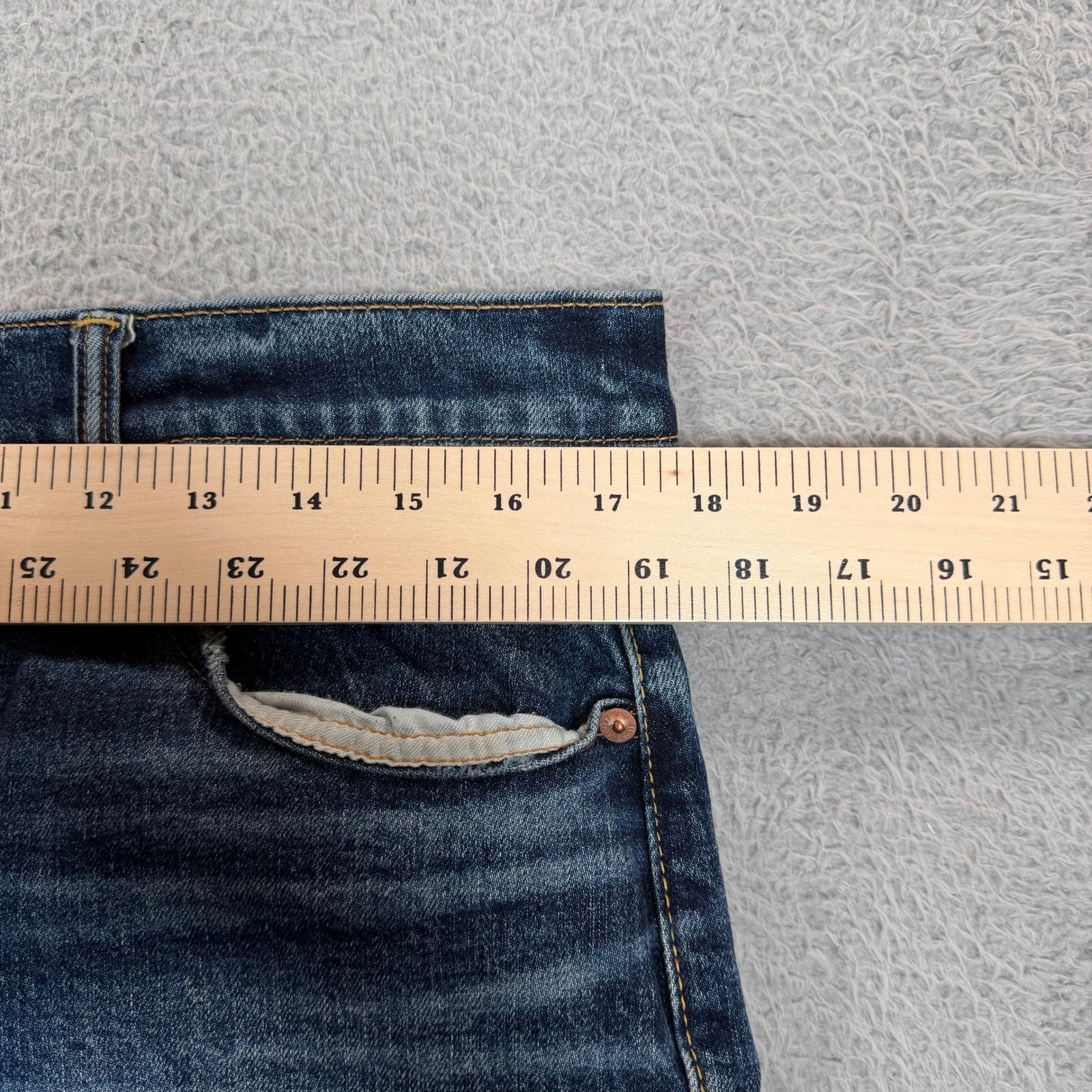 American Eagle Flex Straight Leg Jeans Mens 32×30 Blue Medium Wash Stretch Denim